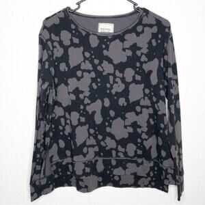 Rachel Hollis gray black spotted oversized knit top size XXXS